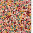 Viscose fabric COLORFUL FLOWERS ON ORANGE 2895 #03