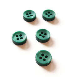 Button - 10 mm dark green