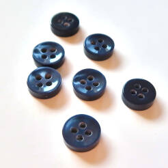 Button- 10 mm steel blue 