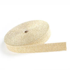 Rubber GOLD / WHITE with metallic thread 30mm